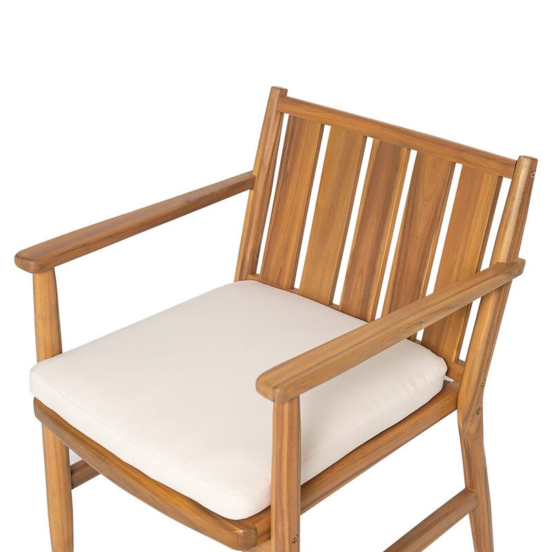 Christopher Knight Home - Modern Outdoor Acacia Wood Dining Chair Set with Weather-Resistant Frame (Set of 2)