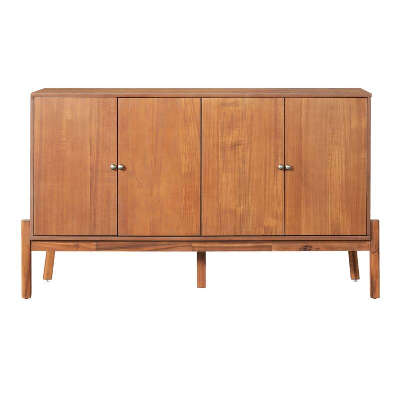 Christopher Knight Home - Everly Vintage 4-Door Sideboard Buffet Cabinet with Acacia Veneer and Adjustable Shelves