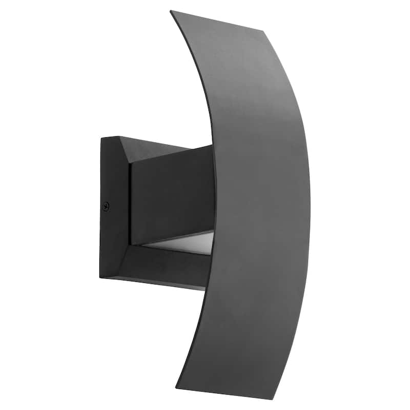 Quorum International Curvo 13" Tall LED Outdoor Wall Sconce - Noir