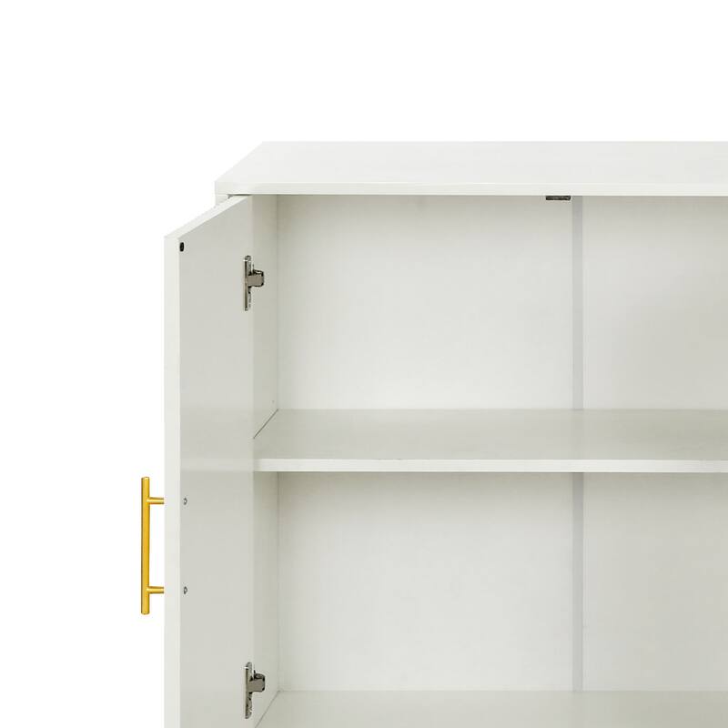 Modern Classic Storage Sideboard with Five Gold Metal Legs