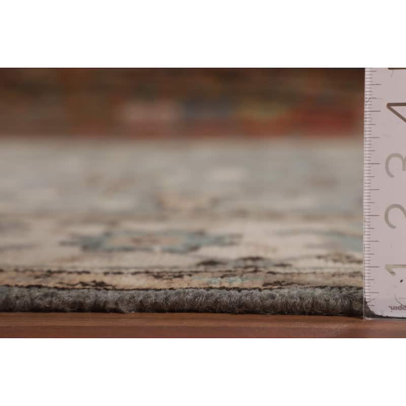 Gray Oushak Oriental Area Rug Handmade Wool Carpet - 8'4" x 9'8"