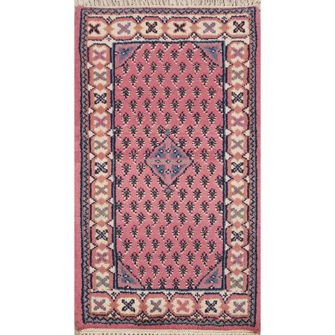 Paisley Botemir Oriental Boteh Area Rug Wool Handmade Kitchen Carpet - 2'0" x 3'0"