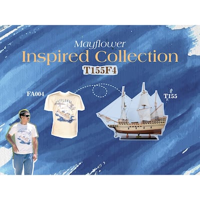 Majestic Mayflower Combo: A Model Ship and Iconic T-Shirt