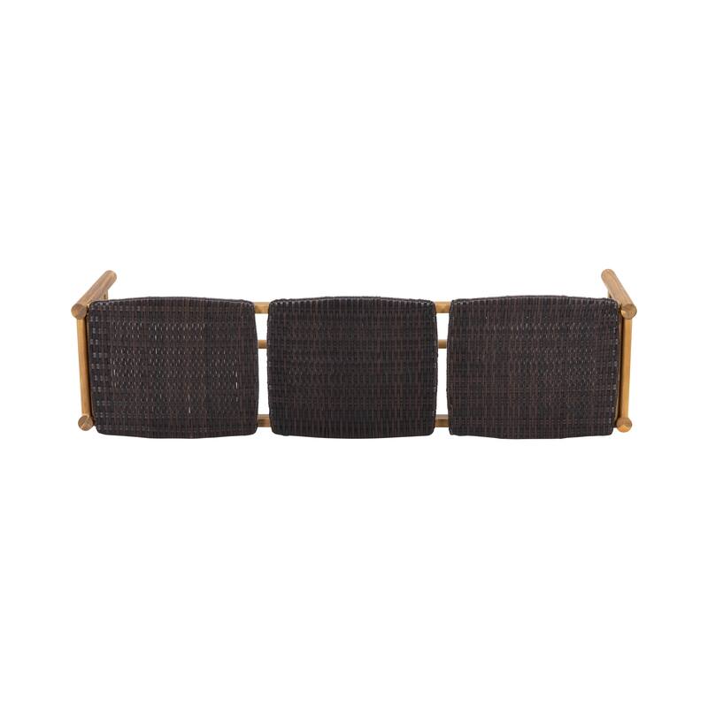 Cambria Wicker Bench by Christopher Knight Home