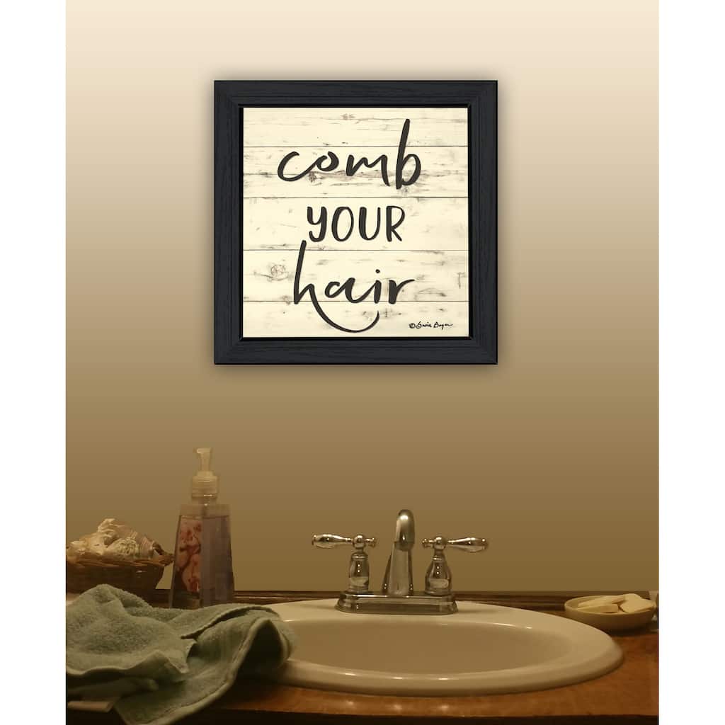 TrendyDecor4U Contemporary "Comb Your Hair" Framed Print Wall Art