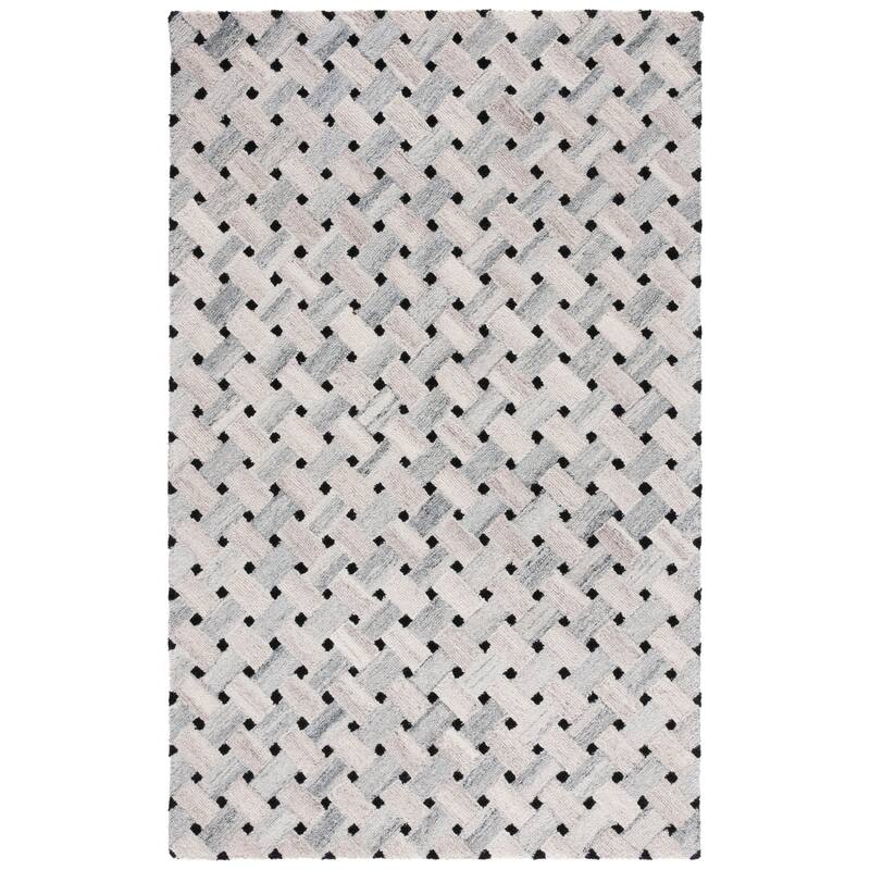 SAFAVIEH Handmade Genre Sakura Mid-Century Modern Wool Rug - 6' x 9' - Grey/Brown