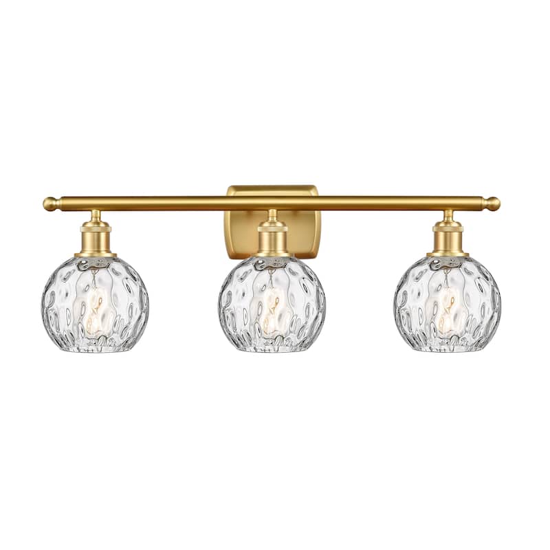Innovations Lighting 516-3W-11-26 Athens Vanity Athens 3 Light 26" - Satin Gold / Clear Water Glass