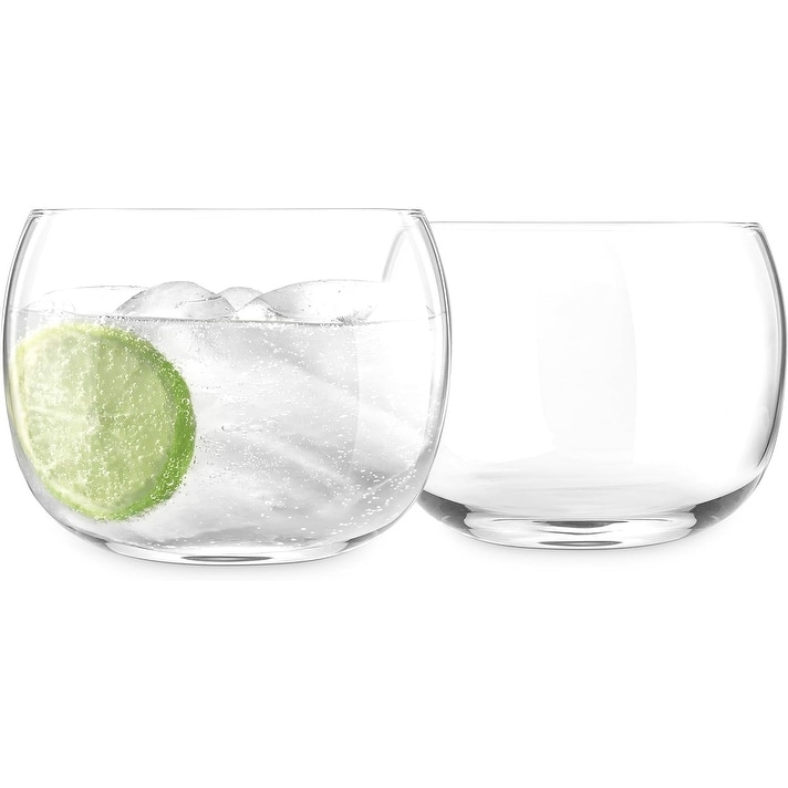 Final Touch Set of 2 Revolve Spinning Cocktail Glasses - 12 oz