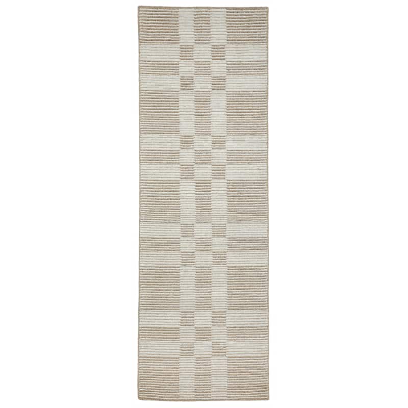 Terra by Obeetee Jaipur Easta Rug - Natural/Diamond - 2'6" x 8'