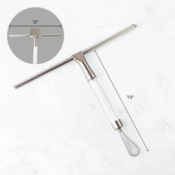 Zadro Shower Squeegee with Silicone Blade and Wall Mounting Bracket