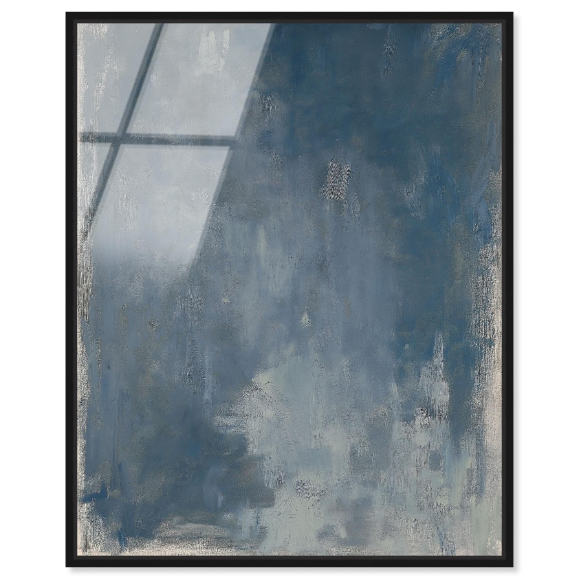 Blue Monolith Blue Abstract Framed Acrylic Wall Art by Art Remedy