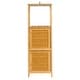 preview thumbnail 6 of 7, Household Essentials Bamboo 3-Tier Slatted Shelf with Crates - 11.8"L x 11.8"W x 35.0"H