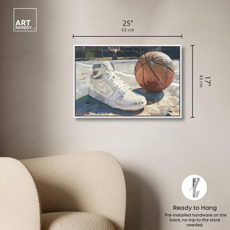 Washed Out Court Canvas by Art Remedy