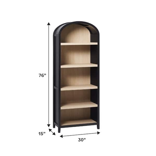 dimension image slide 0 of 2, Middlebrook Designs 5 Shelf Open Arched Bookshelf