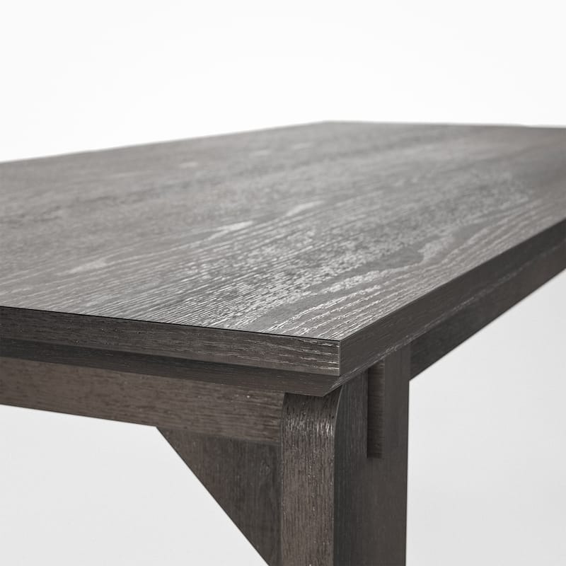 84 Inch Solid Wood Dining Table, Black Walnut Table, Large Rectangular Kitchen Table for 6-8 People Room Table