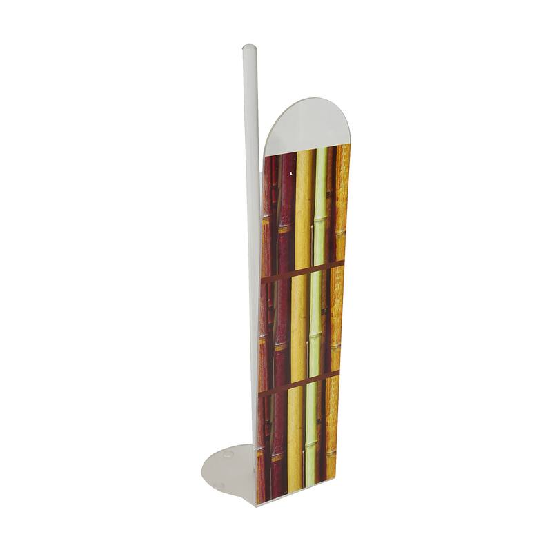 Bamboo Brown Freestanding Toilet Paper Holder - Brown, Beige, Green - 5"L x 5"W x 19"H - Brown, Beige, Green - 5"L x 5"W x 19"H