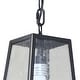 preview thumbnail 4 of 3, Elise 1 Light Outdoor Hanging Lamp - Imperial Black - Imperial Black