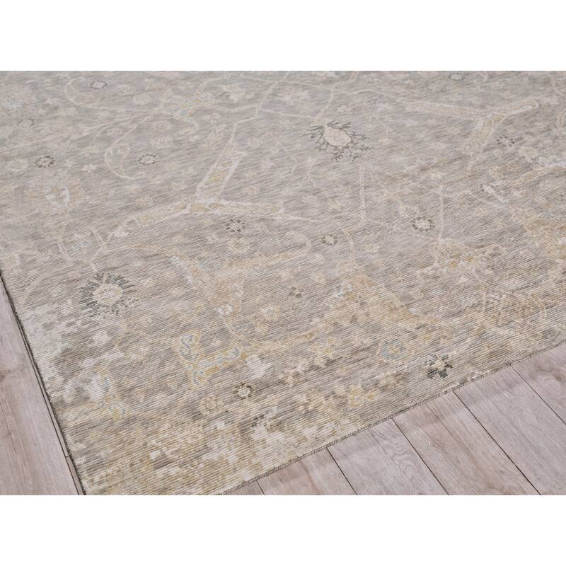 Artisan Handmade Wool/Nylon in Camel Area Rug