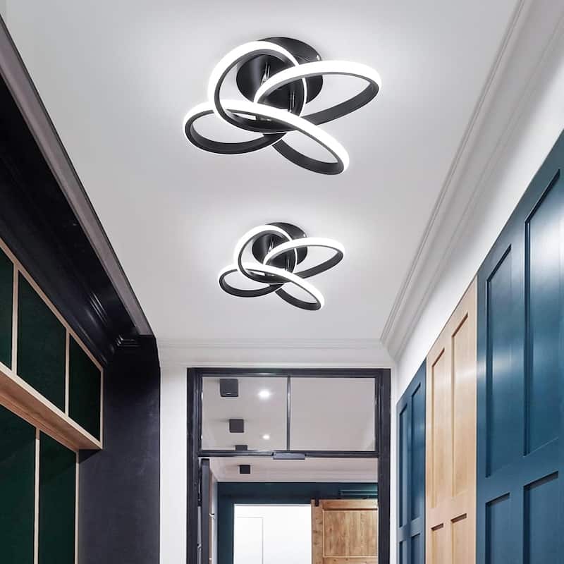 Led ceiling light black bedroom light aluminum balcony light