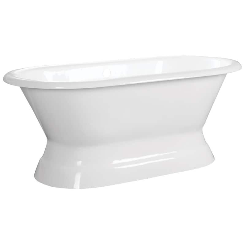 Kingston Brass Aqua Eden 66" Cast Iron Free Standing Tub - White
