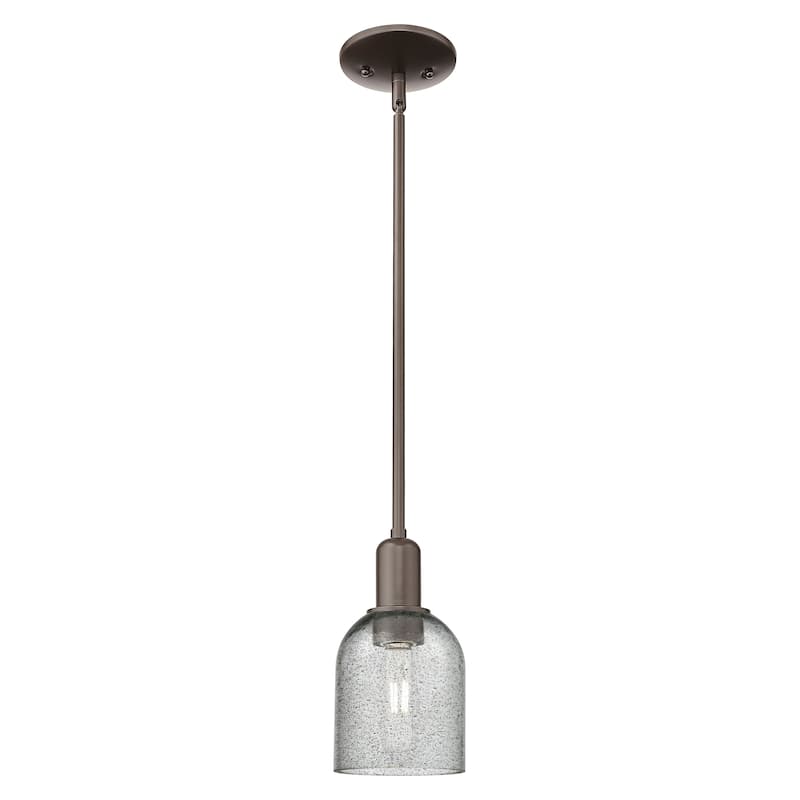 Innovations Lighting Endless Possibilities Arcadia - Caledonia - 1 Light 5" Stem Hung Mini Pendant - Charcoal/Oil Rubbed Bronze