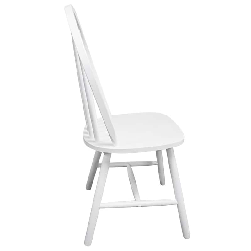 2/4/6 pcs Wooden Dining Chairs Round White - 18.3" x 20.5" x 37"