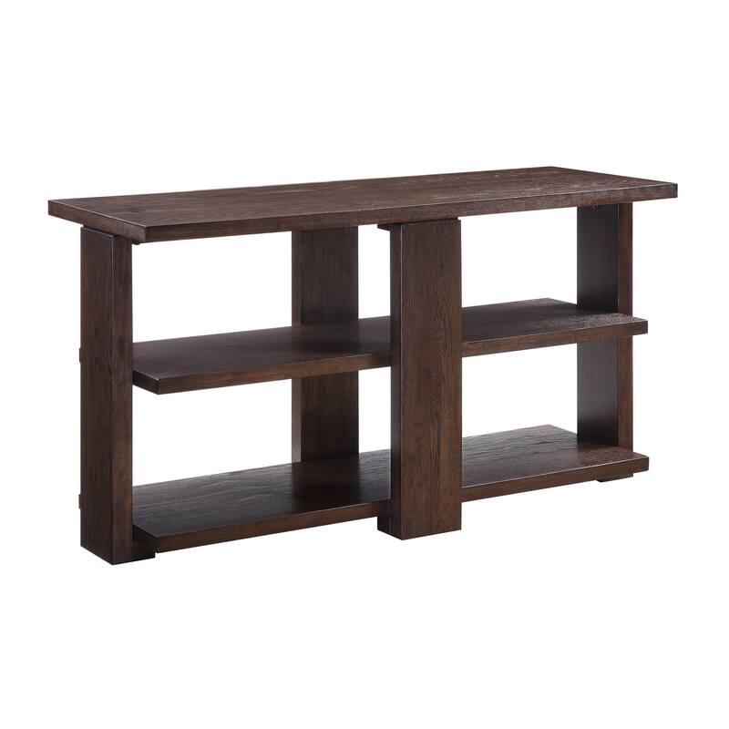 Harding Walnut Sofa Table with 2-Shelf
