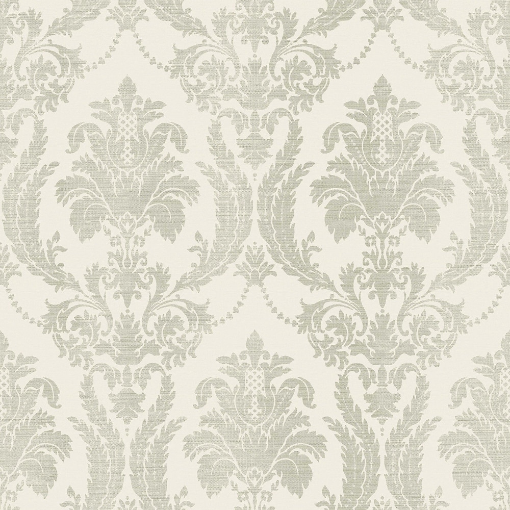Galerie Wallcoverings Italian Style Classic Floral Damask Vinyl on Non-woven Luster Wallpaper Roll