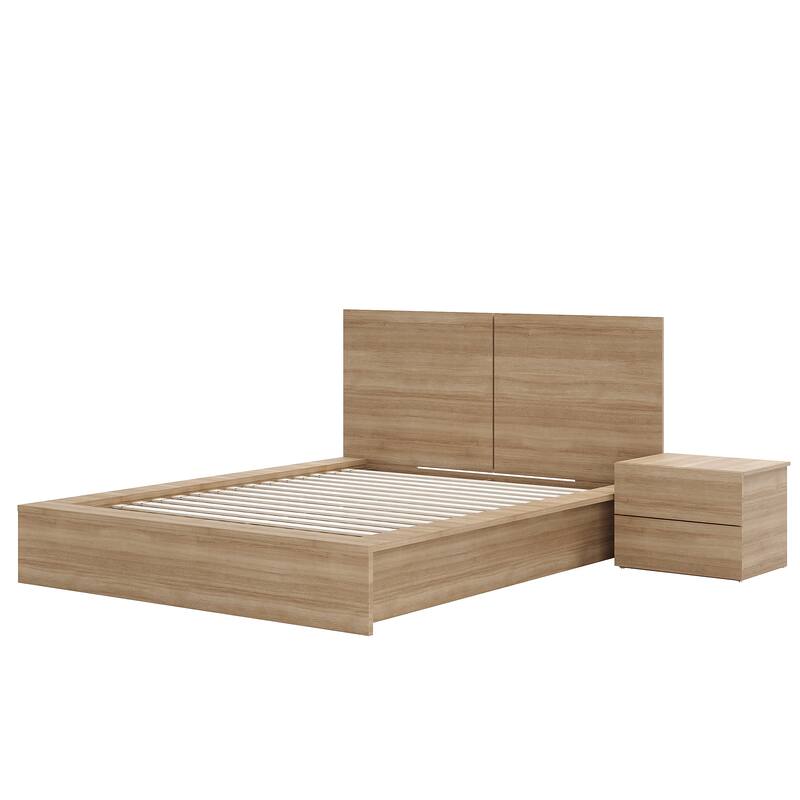 James 3-Piece Bedroom Set with Bed, Headboard, and Nightstand