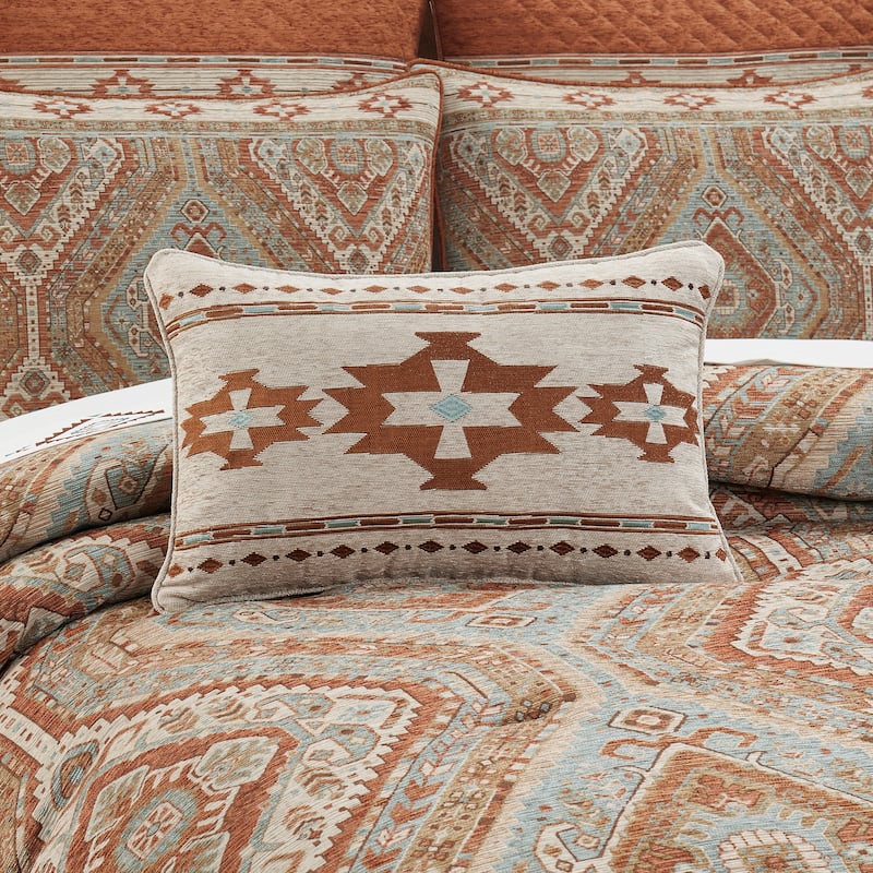 Jackson Lodge Boudoir Decorative Throw Pillow - Polyester - Clay - Accent