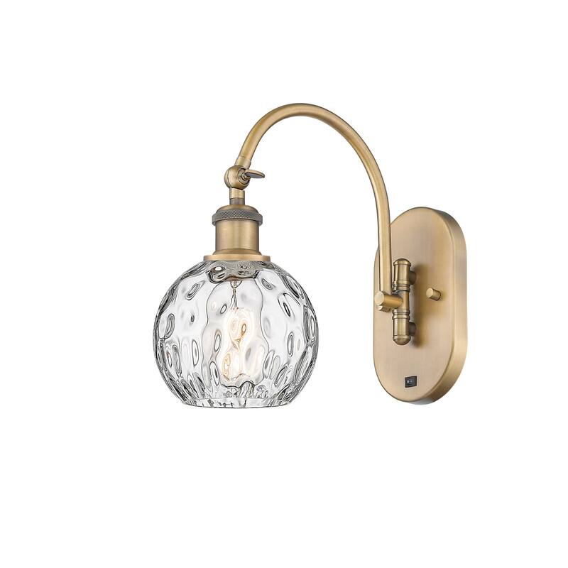 Innovations Lighting 518-1W-12-6 Athens Sconce Athens 12" Tall Wall - Brushed Brass / Clear Water Glass