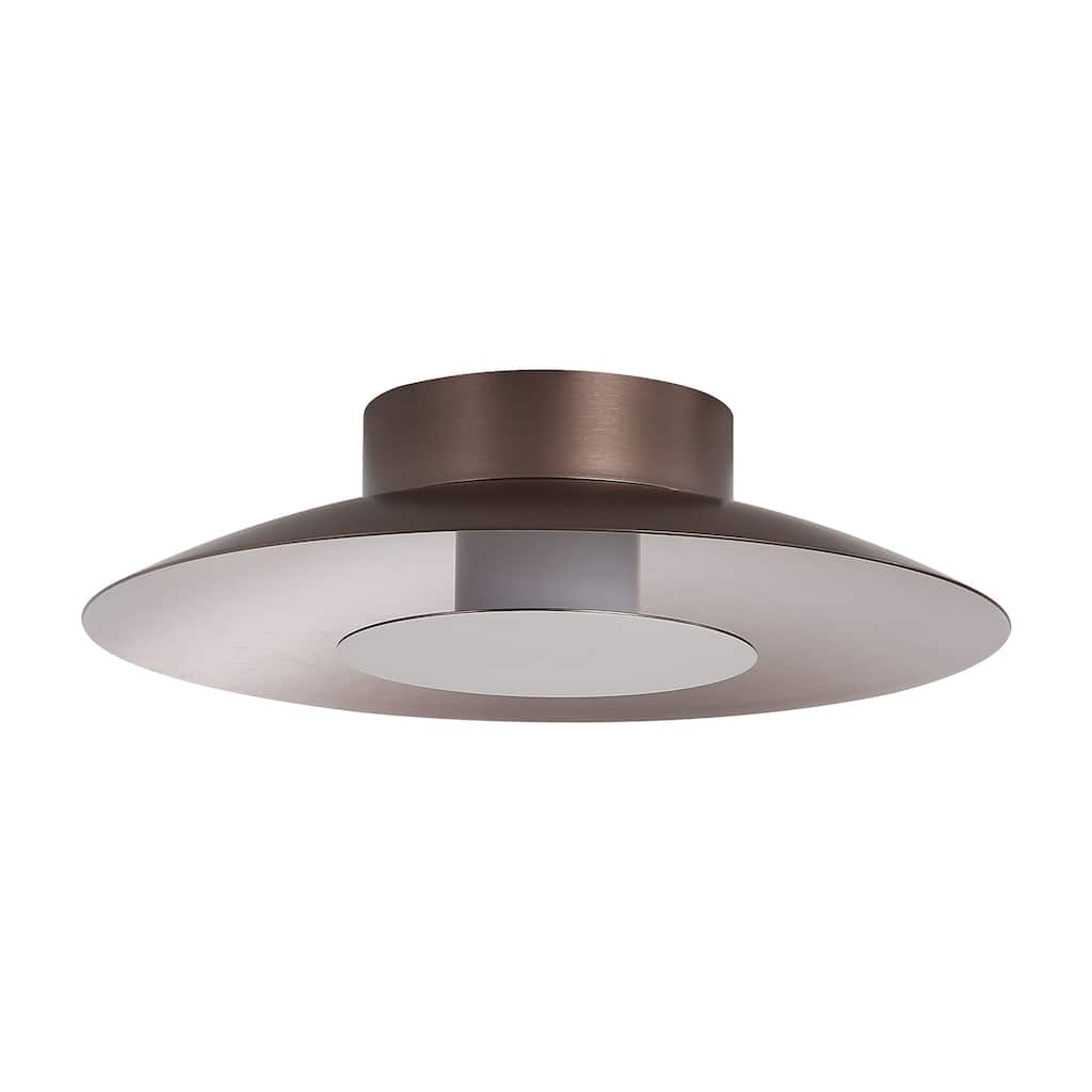 Yep by Golden Lighting Luma Integrated LED Flush Mount in French Gold and French Gold shade