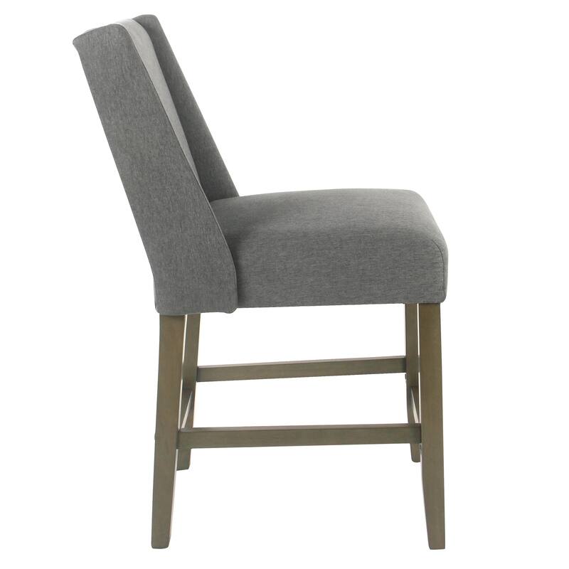 HomePop Dinah Modern 24" Counter Stool - Pewter - 24 inches - 24 inches