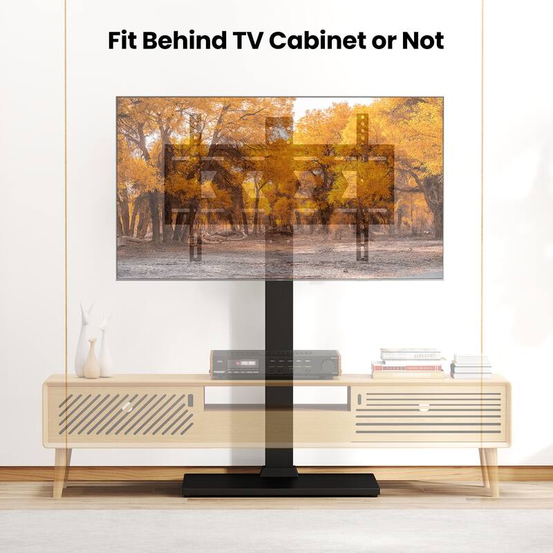 Gymax Floor TV Stand Universal TV Stand for 32-70 Inch TVs up to 110