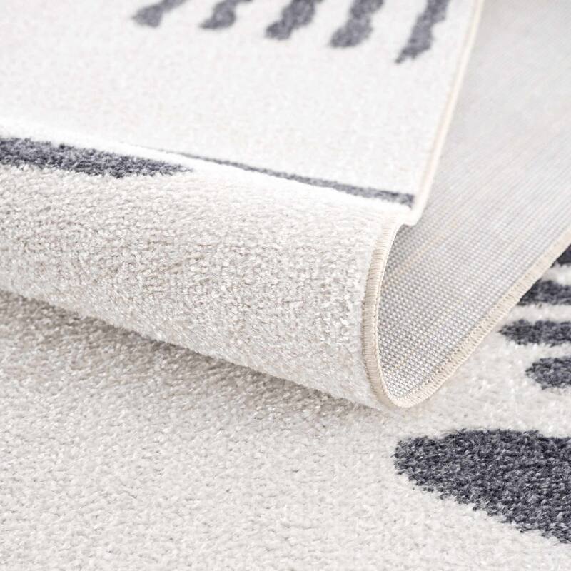 Hauteloom Eitan Modern Abstract Contemporary Machine Washable Area Rug