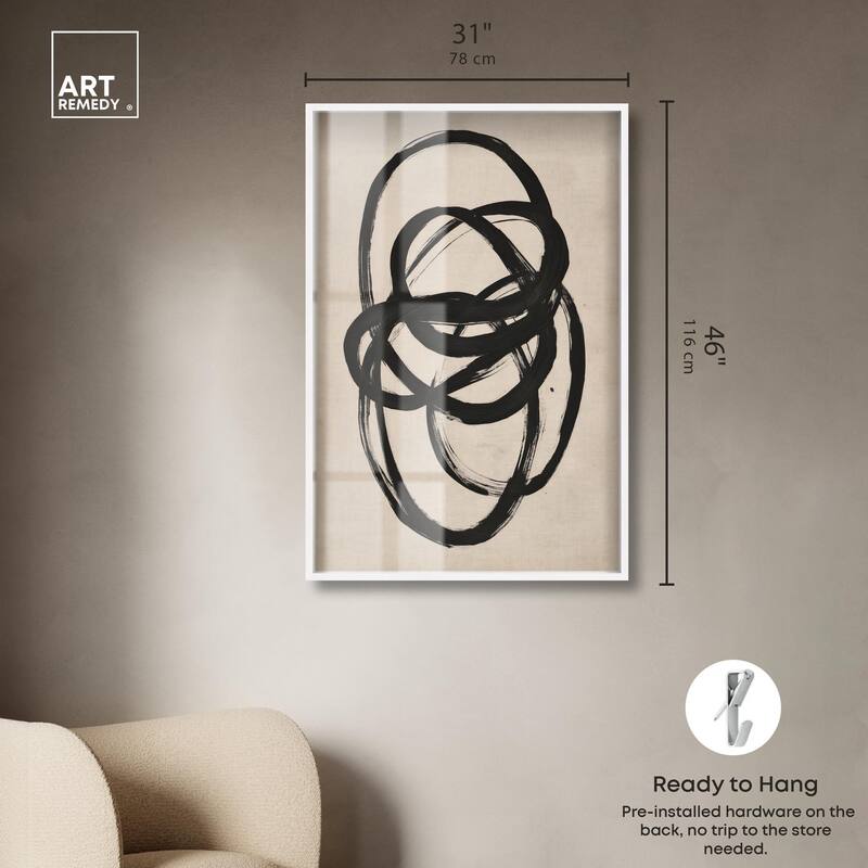 Beige Black I Shadowbox by Art Remedy