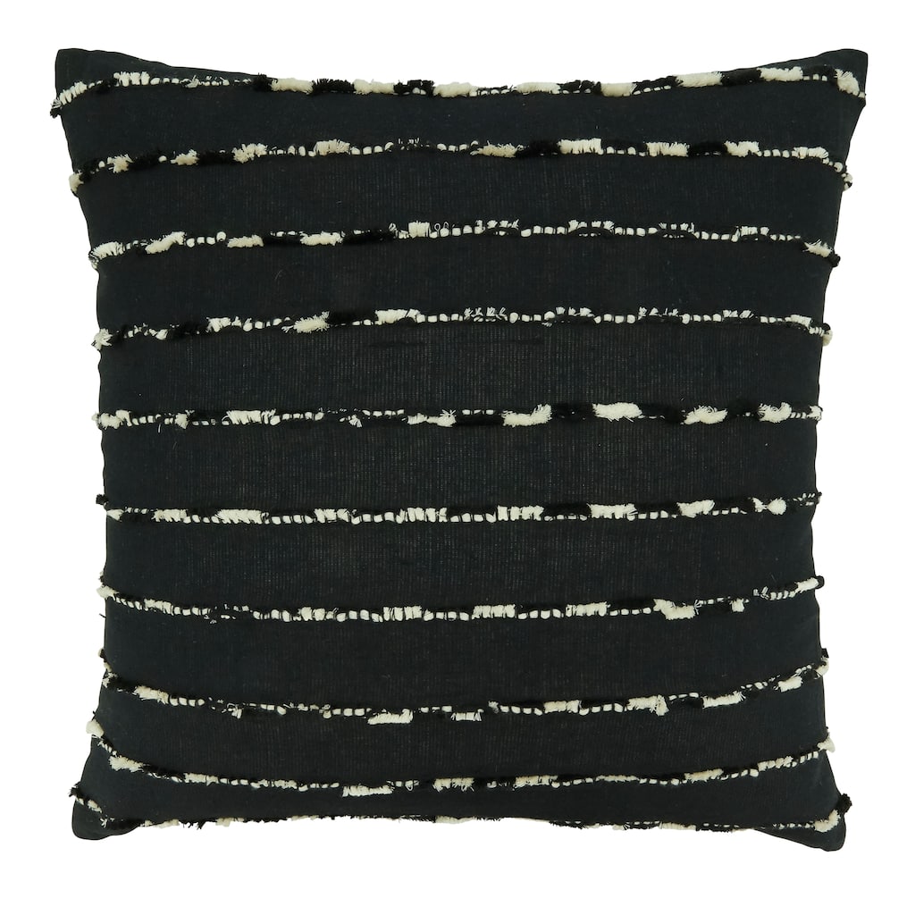 Throw Pillow With Stripe Design