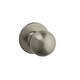preview thumbnail 1 of 9, Kwikset Regina Passage Door Knob Set with Round Rose from the SafeLock Satin Nickel