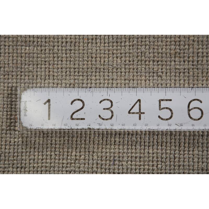 Hand Knotted Oriental 100% Wool Carpet Modern Solid Greys & Charcoal Gabbeh Runner Rug - 10' 1'' X 3' 0''