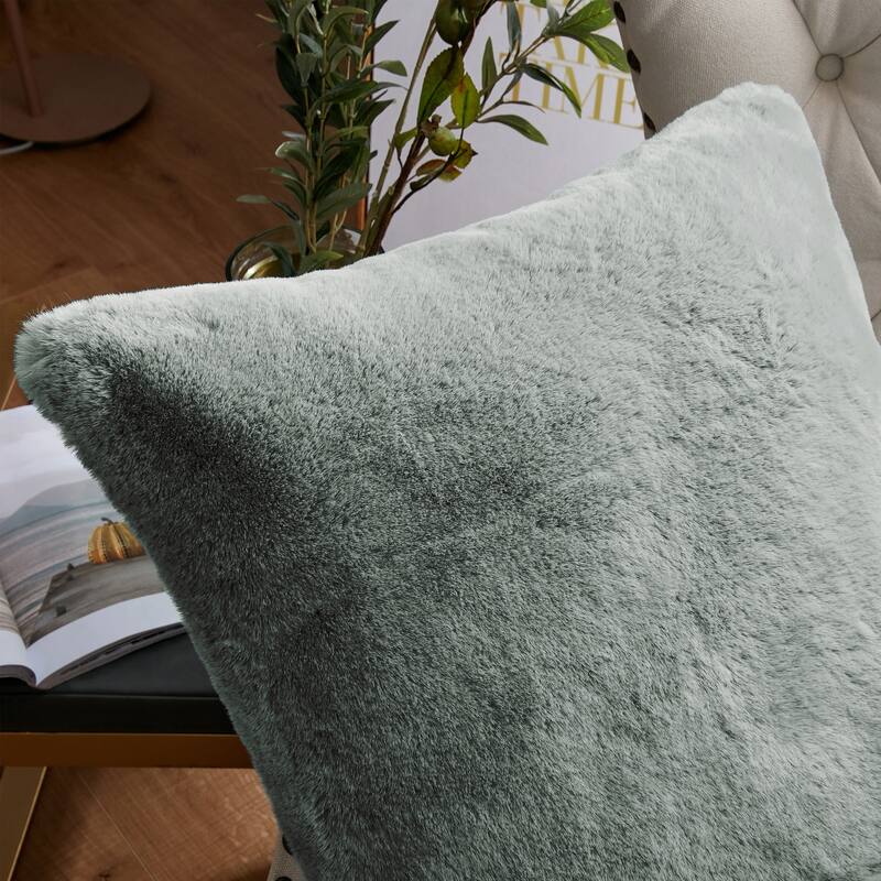 Serenta Heavy Fauxfur Pillow Shell 2 PC Set, NO INSERT