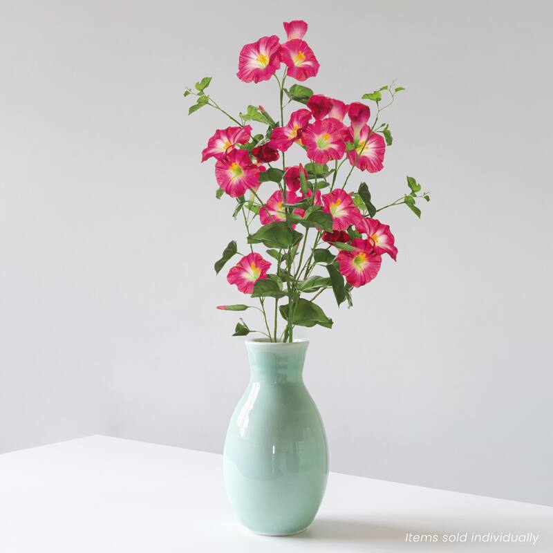 Morning Glory Artificial Floral Spray - 31" - Pink