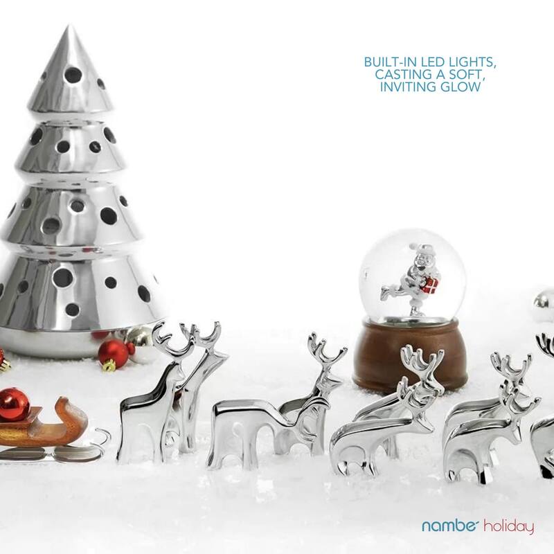 Nambe Skating Penguin Snow Globe - 5.25"H x 3.7"D