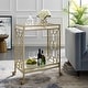preview thumbnail 2 of 15, Johnson Serving Bar Cart 2 Tempered-Glass Shelves, Casters/ 2 Locking - N/A