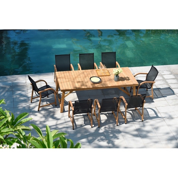 LifestyleGarden 9 piece FSC Reclaimed Teak Outdoor Patio Dining