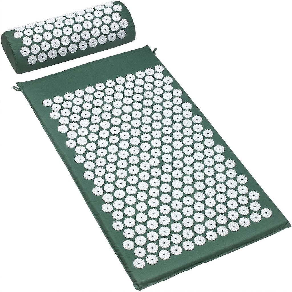Sivan Acupressure Mat & Pillow Set: Pain Relief, Stress & Sciatic Treatment (29.5"L x 17.3"W) - 29.5"L x 17.3"W x 0.7"H