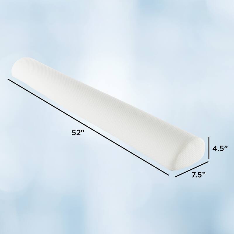 Toddler Bed Bumper - Mattress Barrier Cushion for Twin, Full, Queen, and King Beds - Washable Cover by Bluestone (White) - White