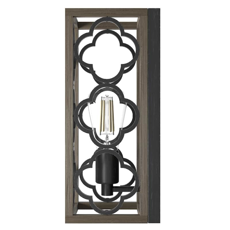Hunter Gablecrest 1-Light Wall Sconce - Bathroom, Hallway, Bedroom - Modern Farmhouse, Distressed - Damp Rated!