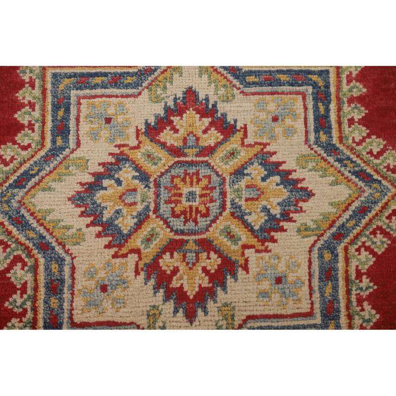 Oriental Kazak Area Rug Handmade Wool Carpet - 5'0" x 6'9"