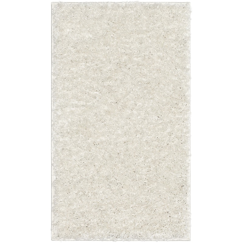 Well Woven Elle Basics Emerson Plain Shag Area Rug - 2' 3" x 3' 11" - Ivory