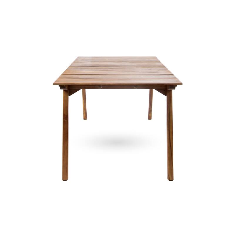Christopher Knight Home - Camden 7-Piece Outdoor Acacia Wood Dining Set with Slat Chairs